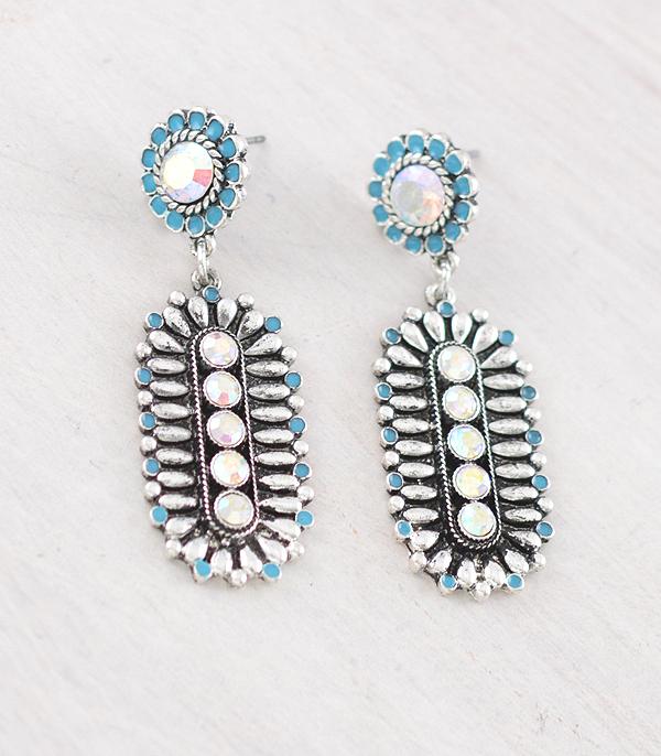 New Arrival :: Wholesale Western Ab Concho Earrings