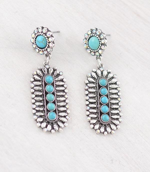 New Arrival :: Wholesale Western Concho Dangle Earrings