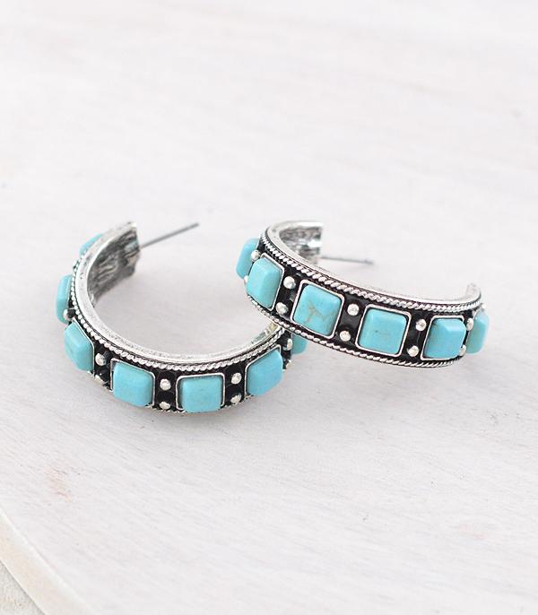 New Arrival :: Wholesale Western Concho Hoop Earrings