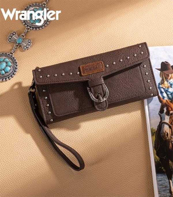 New Arrival :: Wholesale Wrangler Tri-Fold RFID Wallet Wristlet