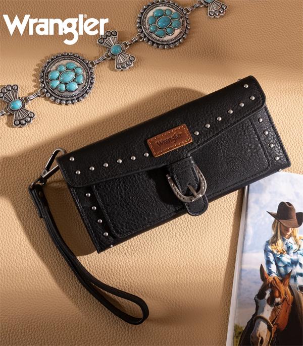 New Arrival :: Wholesale Wrangler Tri-Fold RFID Wallet Wristlet
