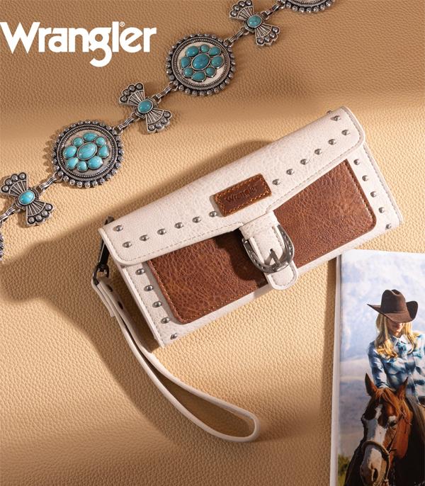 New Arrival :: Wholesale Wrangler Tri-Fold RFID Wallet Wristlet