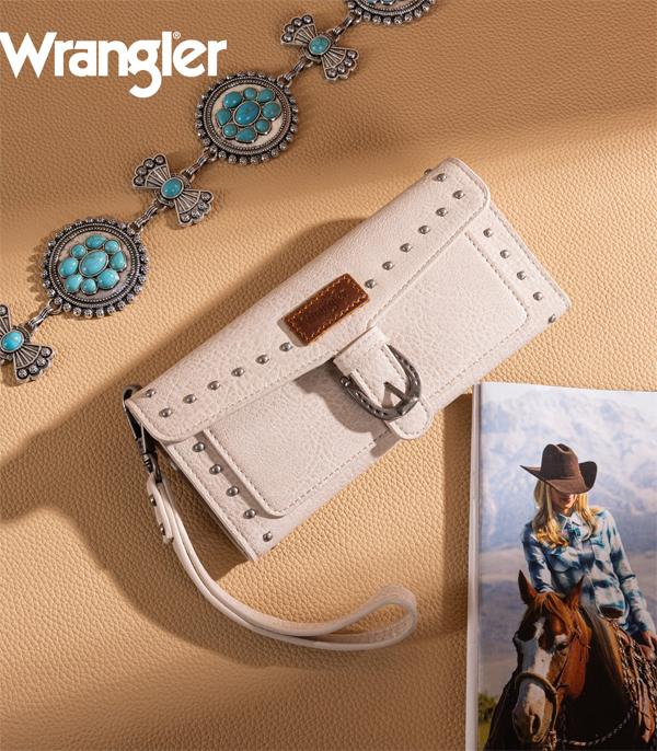 New Arrival :: Wholesale Wrangler Tri-Fold RFID Wallet Wristlet