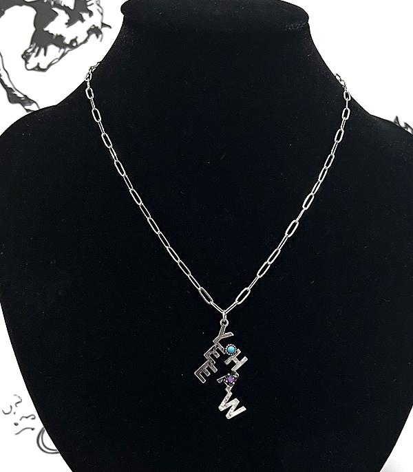 New Arrival :: Wholesale Western Yeehaw Letter Necklace