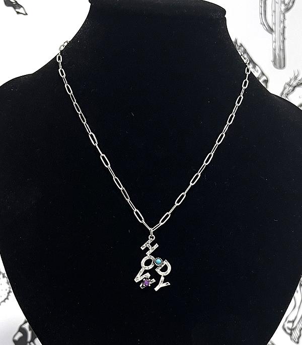 New Arrival :: Wholesale Western Howdy Letter Necklace