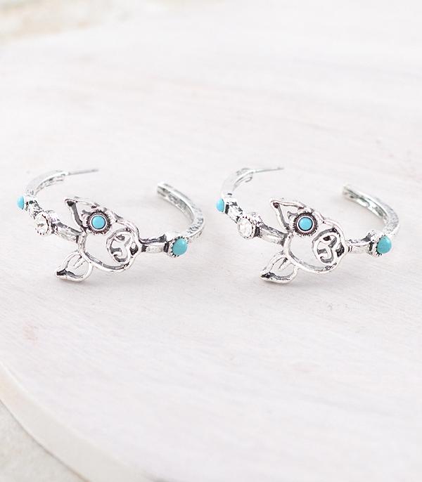 WHAT'S NEW :: Wholesale Turquoise Pig Hoop Earrings