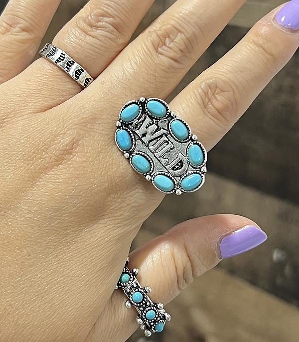 New Arrival :: Wholesale Western Wild Turquoise Concho Ring