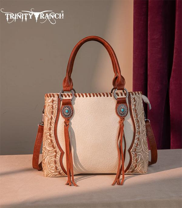 New Arrival :: Wholesale Trinity Ranch Tooled Tote Crossbody Bag