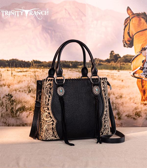 New Arrival :: Wholesale Trinity Ranch Tooled Tote Crossbody Bag