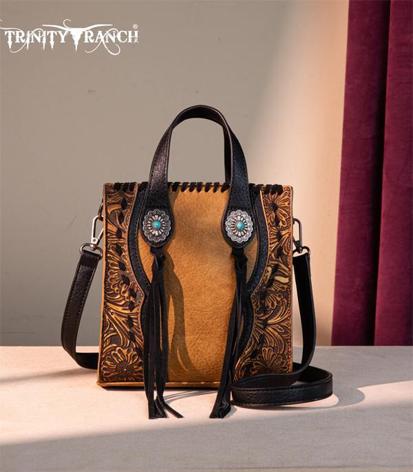 New Arrival :: Wholesale Trinity Ranch Tooled Mini Tote Crossbody