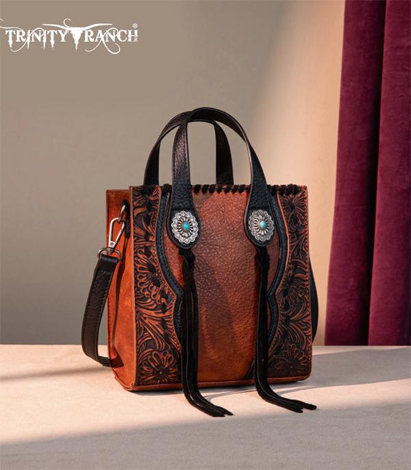 New Arrival :: Wholesale Trinity Ranch Tooled Mini Tote Crossbody