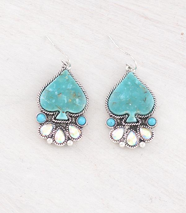 New Arrival :: Wholesale Western Turquoise AB Stone Earrings