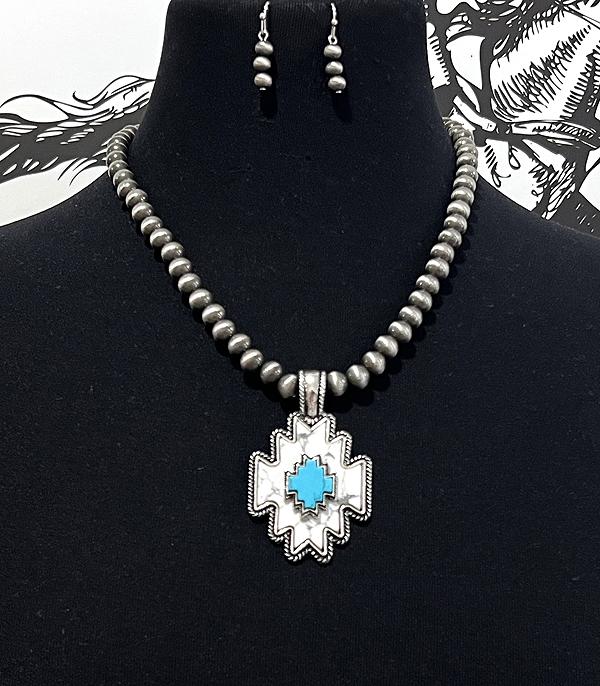 New Arrival :: Wholesale Western Aztec Pendant Necklace