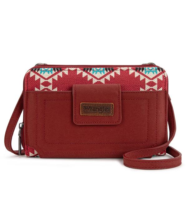 New Arrival :: Wholesale Wrangler Aztec Phone Wallet Crossbody 