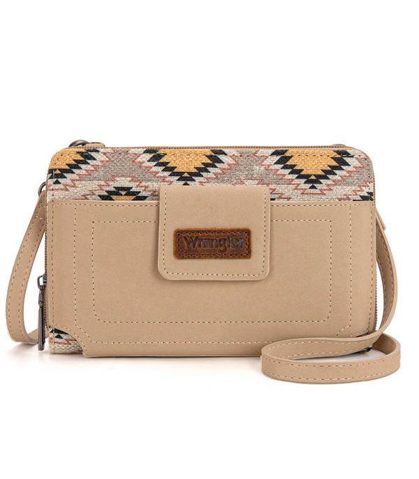 New Arrival :: Wholesale Wrangler Aztec Phone Wallet Crossbody 