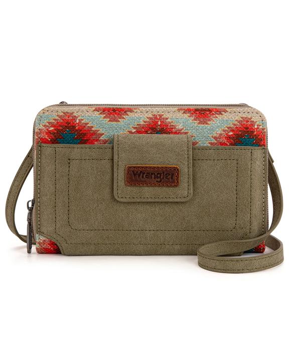 New Arrival :: Wholesale Wrangler Aztec Phone Wallet Crossbody 