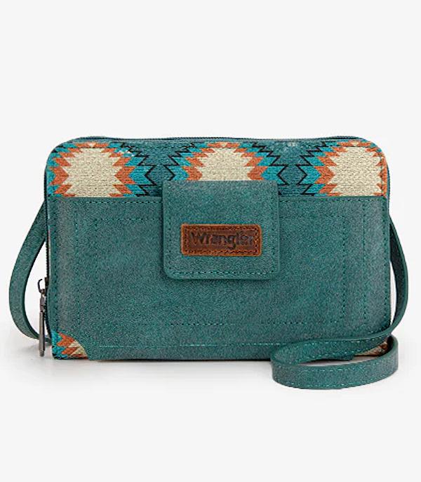 New Arrival :: Wholesale Wrangler Aztec Phone Wallet Crossbody 