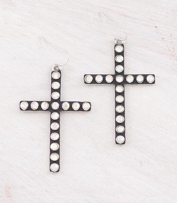 WHAT'S NEW :: Wholesale Western Studded Cross Earrings