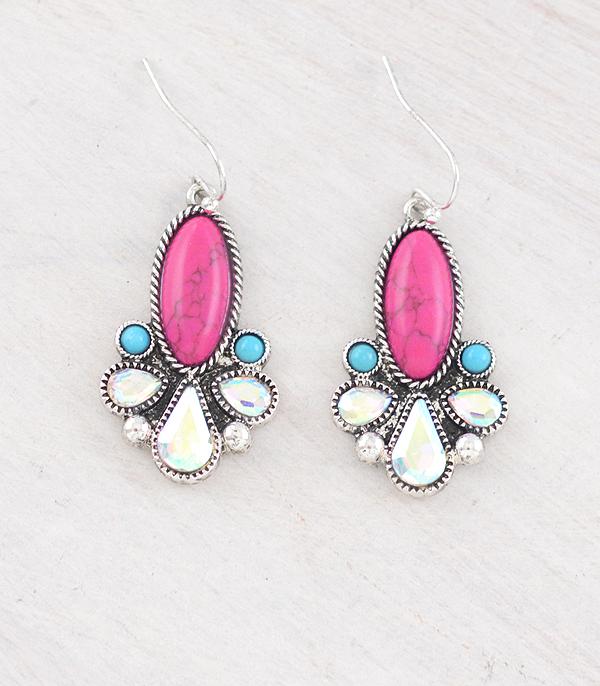New Arrival :: Wholesale Western AB Stone Earrings