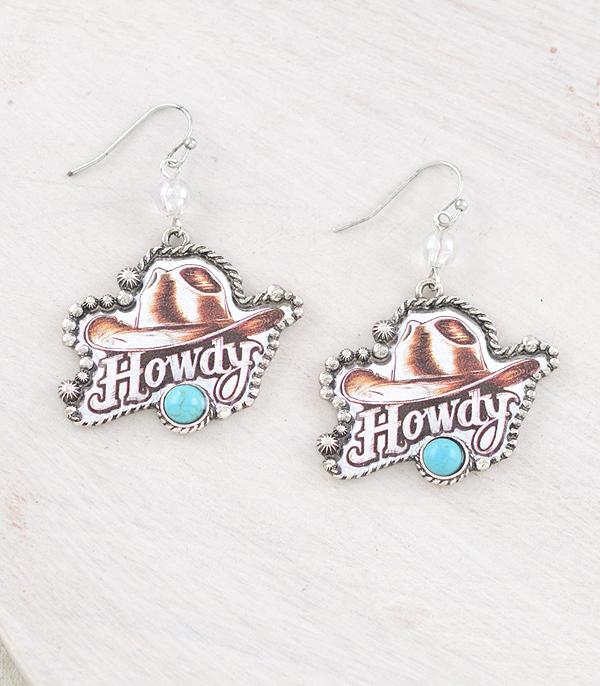 New Arrival :: Wholesale Western Howdy Cowboy Hat Earrings
