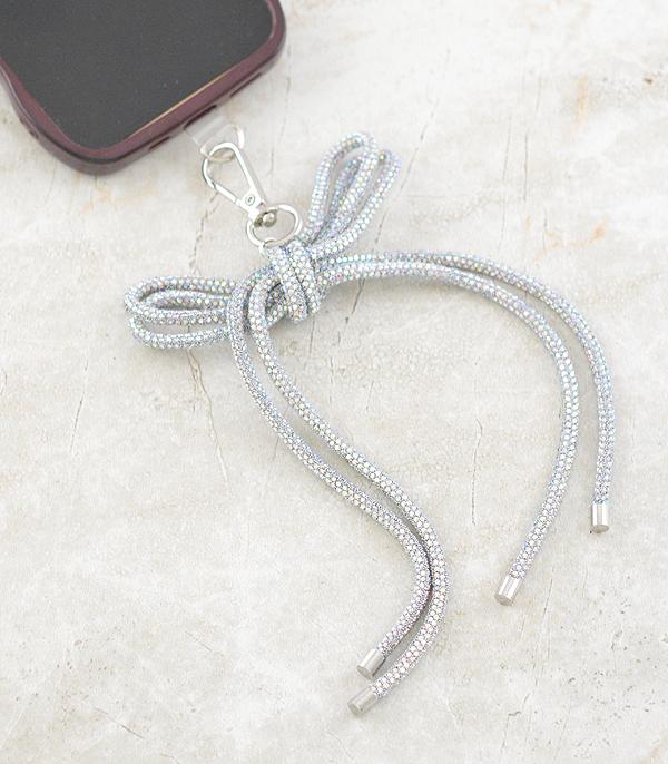 New Arrival :: Wholesale AB Stone Bow Phone Charm Strap