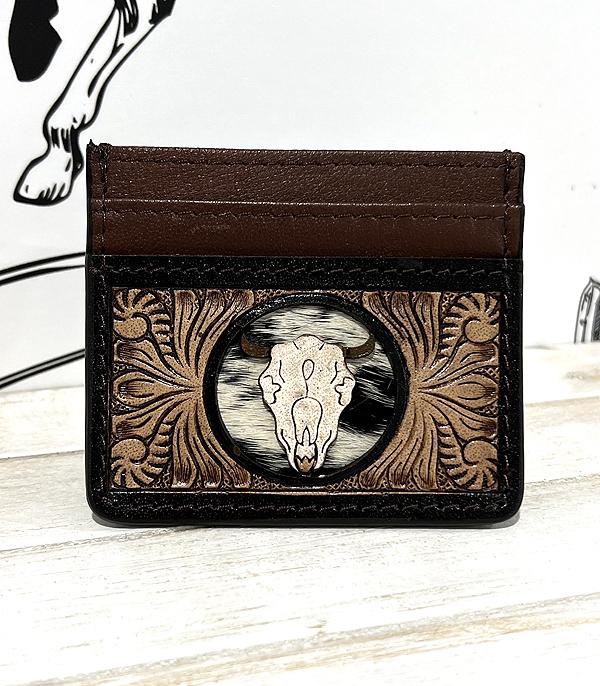 New Arrival :: Wholesale Western Leather Cow Skull Card Case