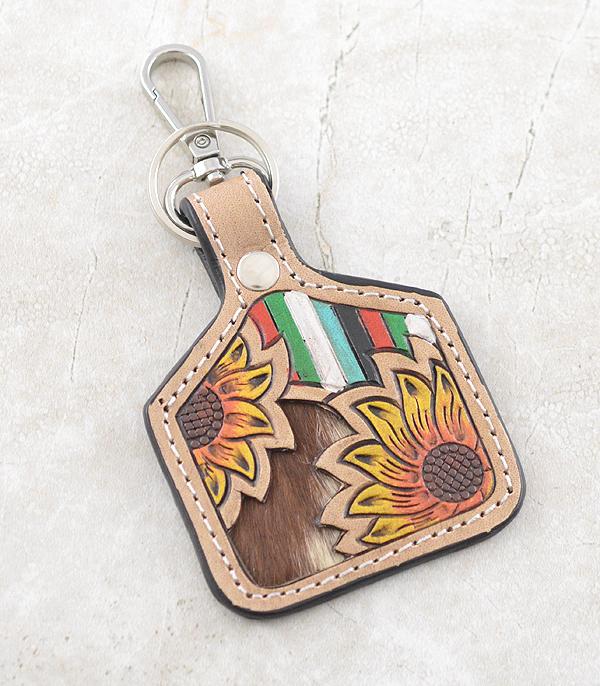 New Arrival :: Wholesale Western Leather Cattle Tag Keychain