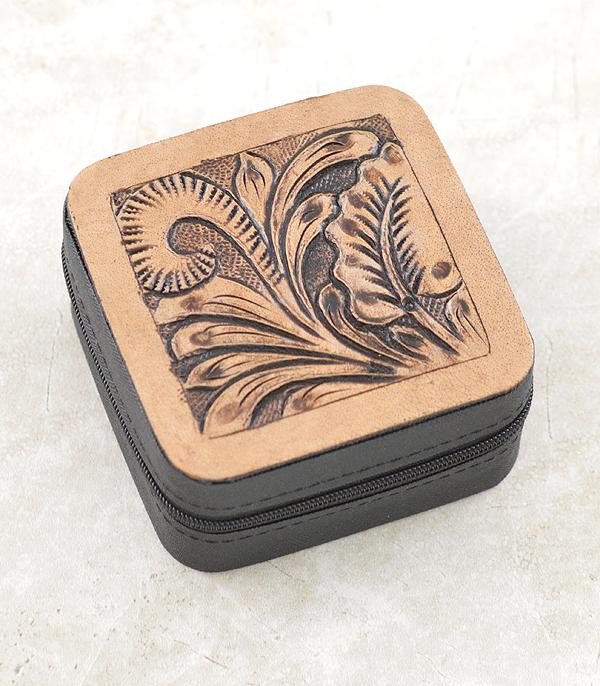 New Arrival :: Wholesale Western Leather Tooling Jewelry Case