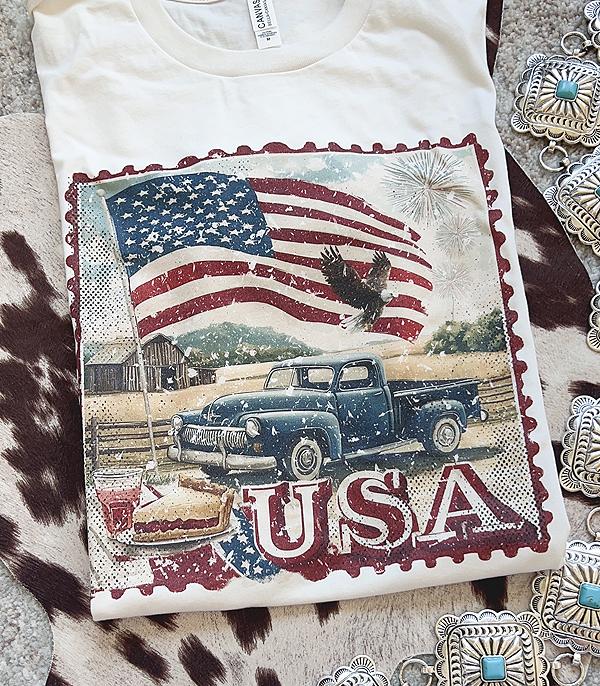 New Arrival :: Wholesale USA Vintage Stamp Bella Canvas Tshirt