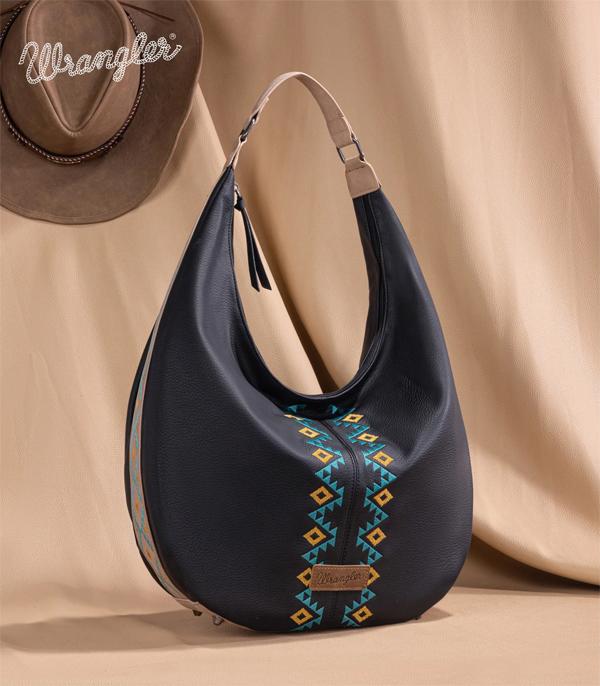 New Arrival :: Wholesale Wrangler Aztec Embroidered Hobo Bag
