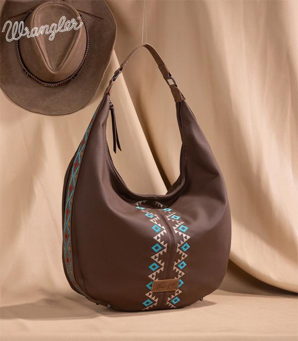 New Arrival :: Wholesale Wrangler Aztec Embroidered Hobo Bag