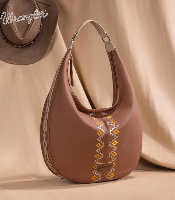 New Arrival :: Wholesale Wrangler Aztec Embroidered Hobo Bag