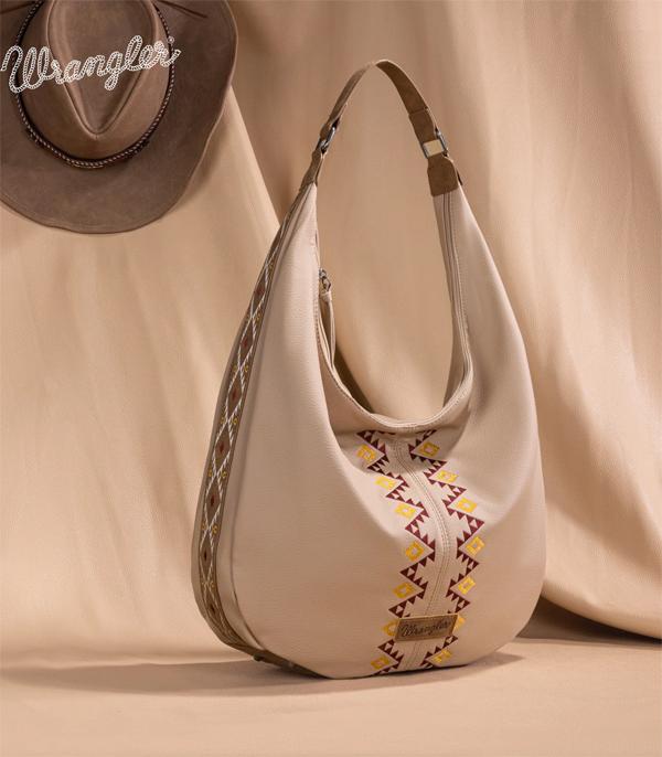 New Arrival :: Wholesale Wrangler Aztec Embroidered Hobo Bag
