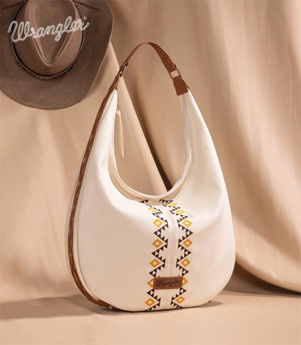 New Arrival :: Wholesale Wrangler Aztec Embroidered Hobo Bag
