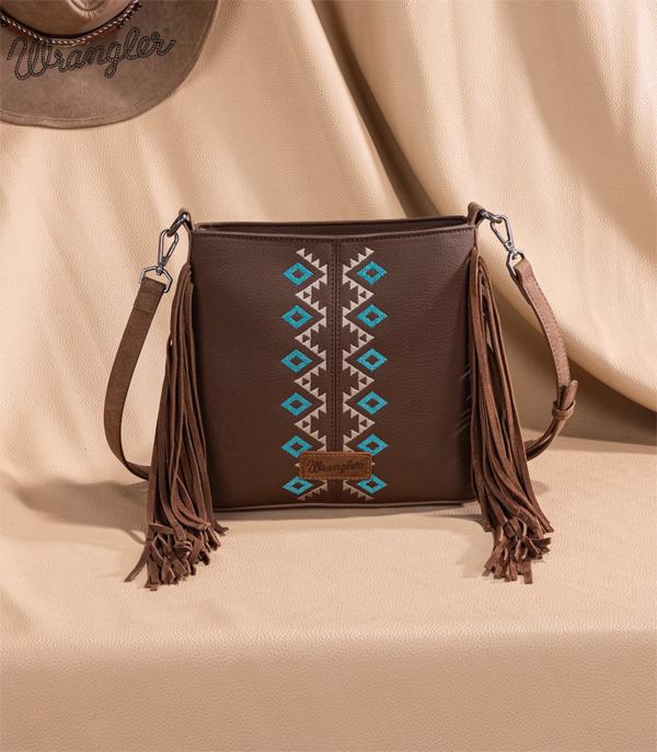New Arrival :: Wholesale Wrangler Aztec Embroidered Crossbody Bag