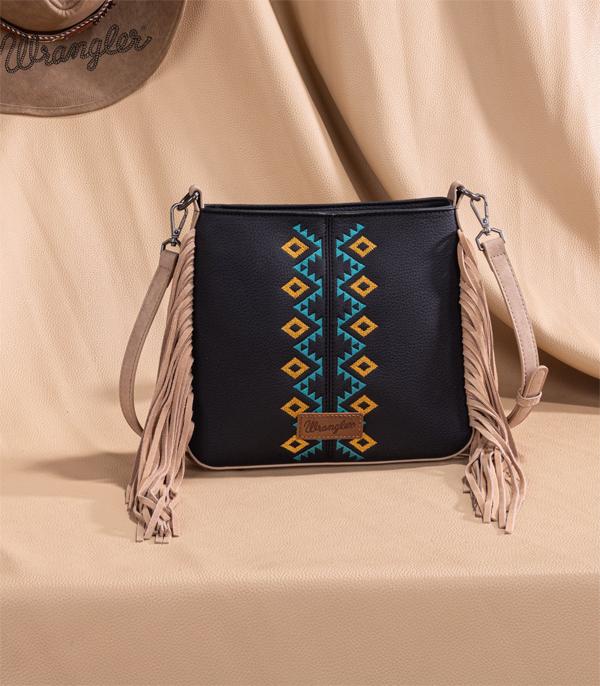 New Arrival :: Wholesale Wrangler Aztec Embroidered Crossbody Bag