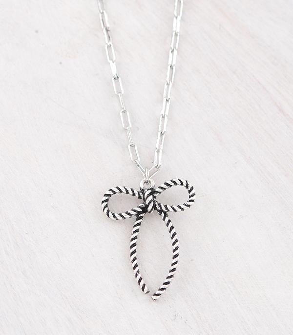 New Arrival :: Wholesale Western Bow Pendant Necklace