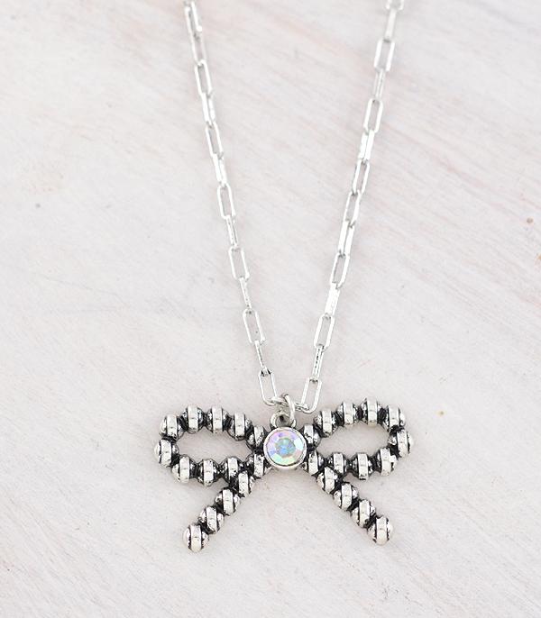 New Arrival :: Wholesale Western Bow Pendant Necklace