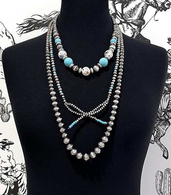 New Arrival :: Wholesale Western Navajo Pearl Bow Necklace