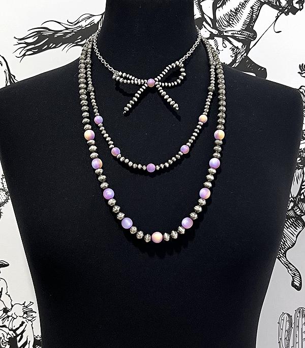 New Arrival :: Wholesale Western Navajo Pearl Bow Necklace