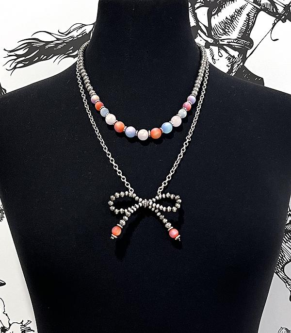 New Arrival :: Wholesale Western Navajo Pearl Bow Necklace