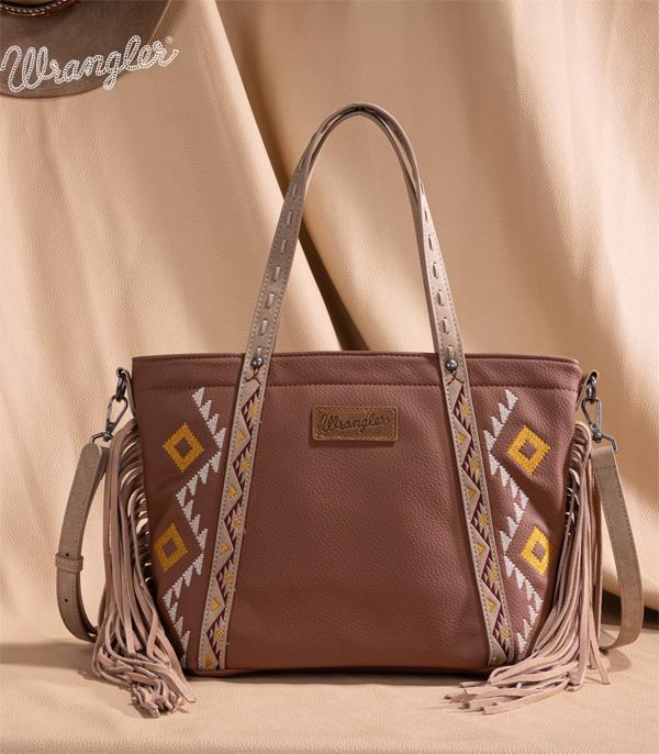 New Arrival :: Wholesale Wrangler Aztec Embroidered Tote Bag