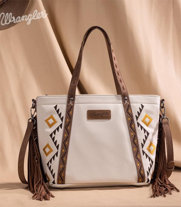 New Arrival :: Wholesale Wrangler Aztec Embroidered Tote Bag