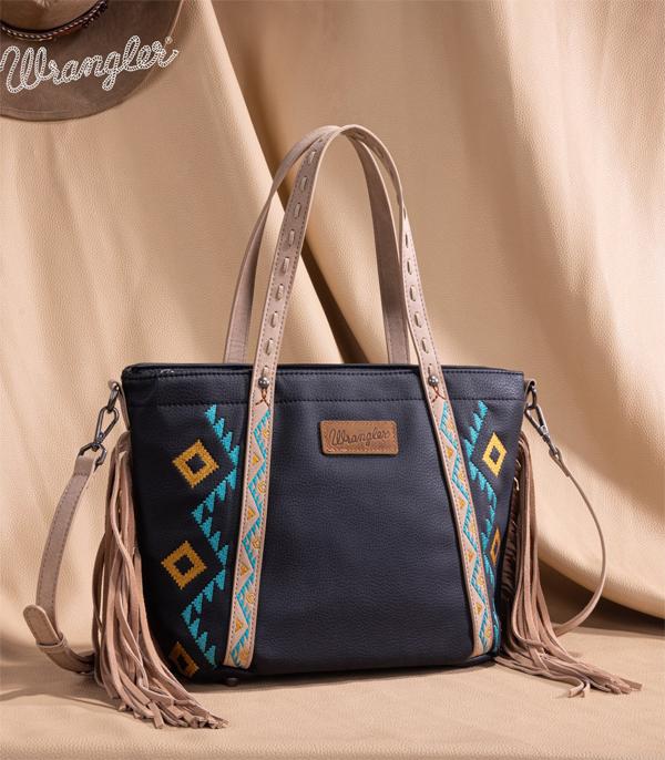 New Arrival :: Wholesale Wrangler Aztec Embroidered Tote Bag