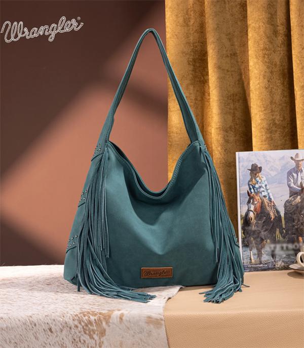 New Arrival :: Wholesale Wrangler Fringe Studded Hobo Bag