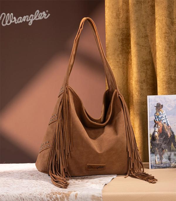 New Arrival :: Wholesale Wrangler Fringe Studded Hobo Bag