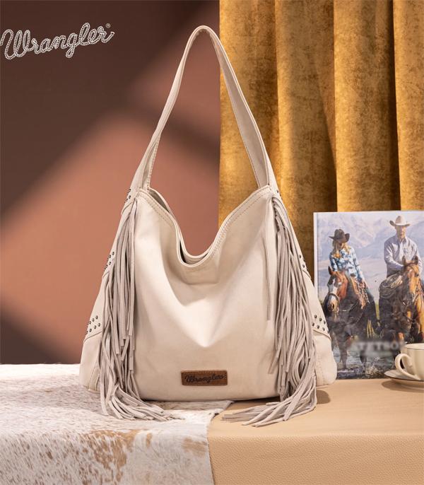 New Arrival :: Wholesale Wrangler Fringe Studded Hobo Bag