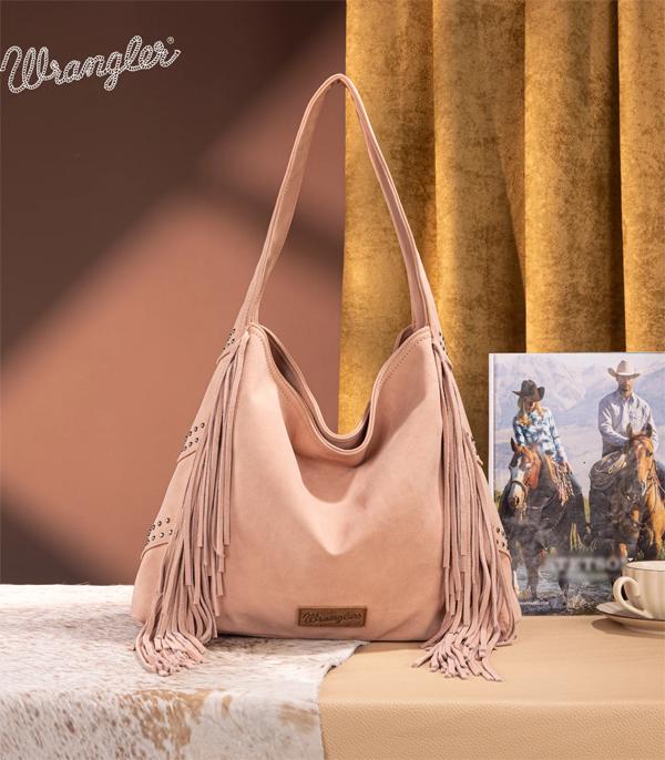 New Arrival :: Wholesale Wrangler Fringe Studded Hobo Bag