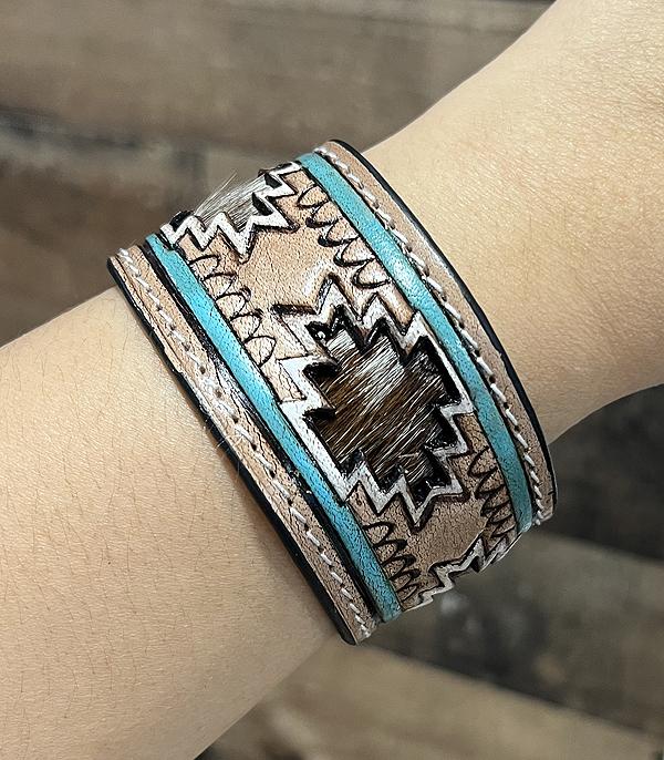 New Arrival :: Wholesale Western Leather Aztec Bracelet