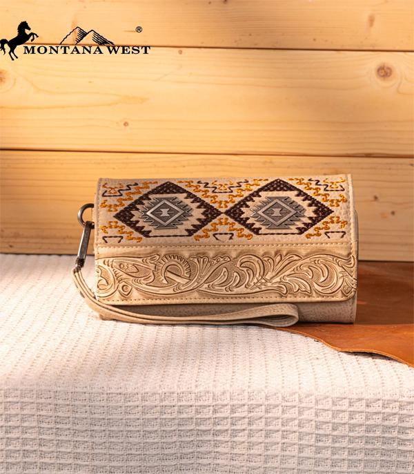 New Arrival :: Wholesale Montana West Tooled Aztec Wallet